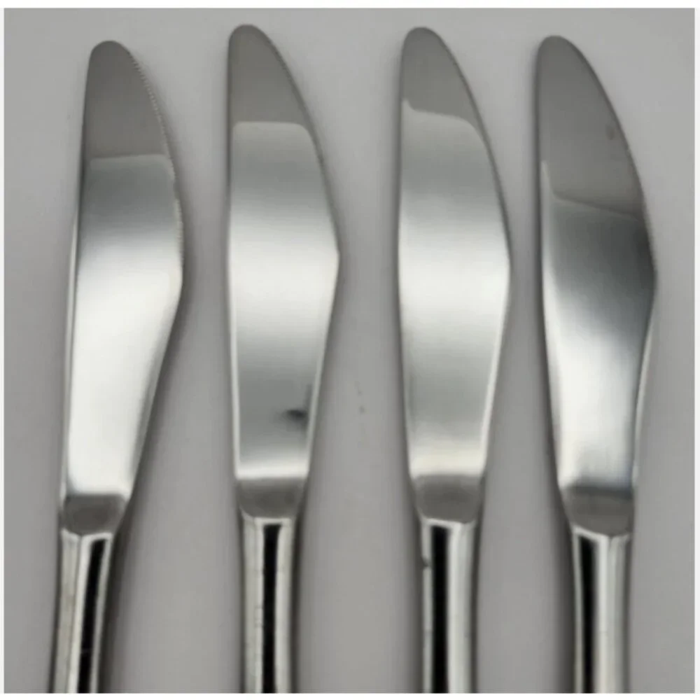 Vintage Amefa Holland Stainless Steel Dinner Knife Lot of 4 Knives Prestige Rare